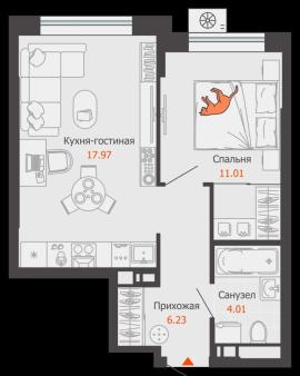 , 1-комн., Екатеринбург