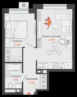 , 1-комн., Екатеринбург