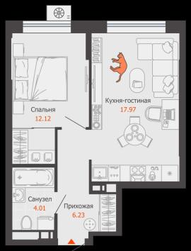 , 1-комн., Екатеринбург